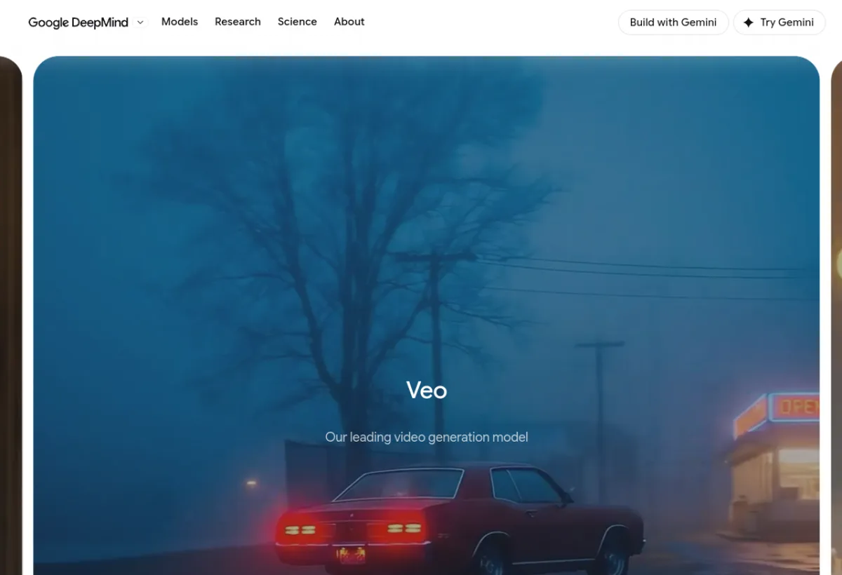 Veo (Google DeepMind) apercu 2026