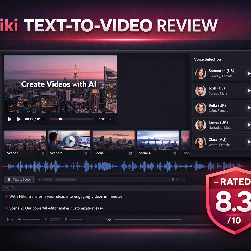 Fliki avis 2026 test complet text-to-video voix IA