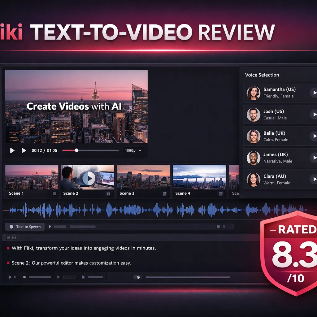 Fliki avis 2026 test complet text-to-video voix IA
