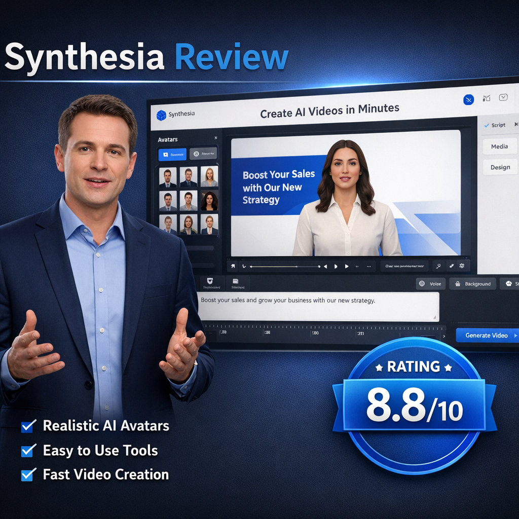 Synthesia avis 2026 test complet vidéo corporate IA